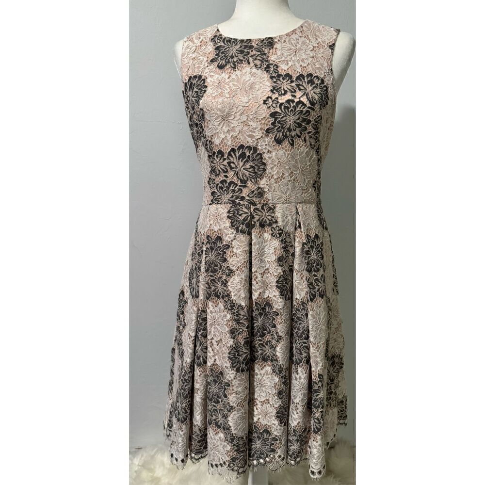 Eliza J Lace fit & flare sleeveless dress with pockets 8 - Picture 2 of 14